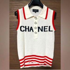 Rare CHANEL Sleeveless Coco Mark Tops